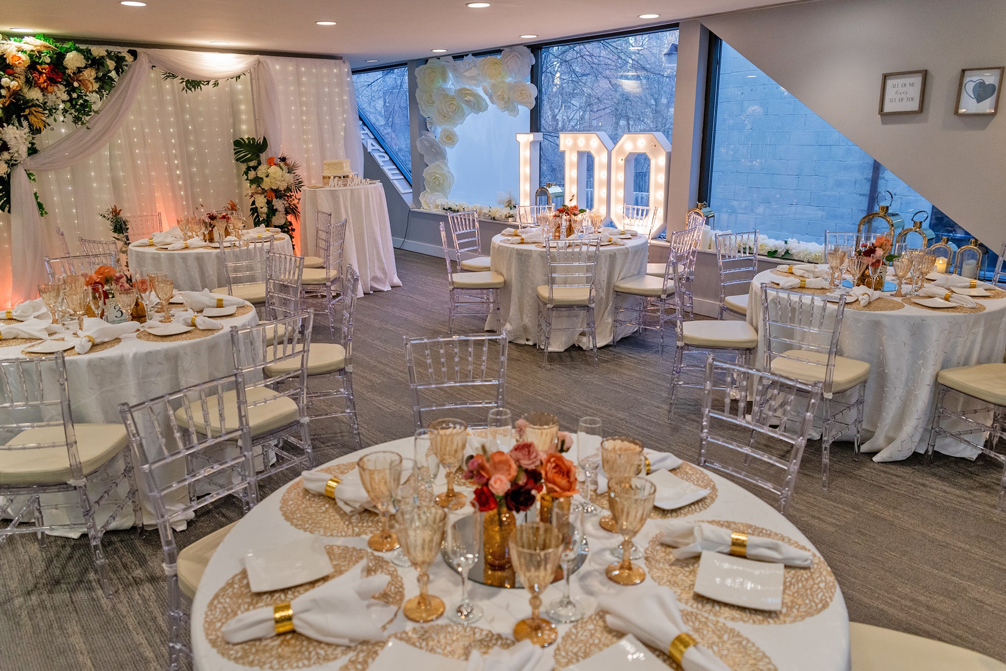 wedding reception table setting