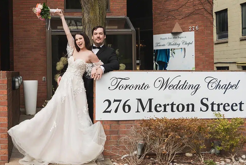 Happy Couple at The Toronto Wedding Chapel